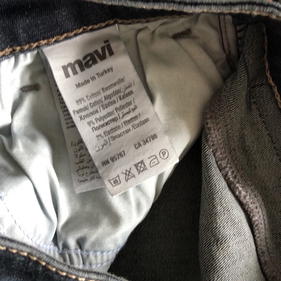 Mavi Anika Mid Rise Ripped Smoky Vintage cropped flare raw hem jeans Size 26 - Picture 12 of 14